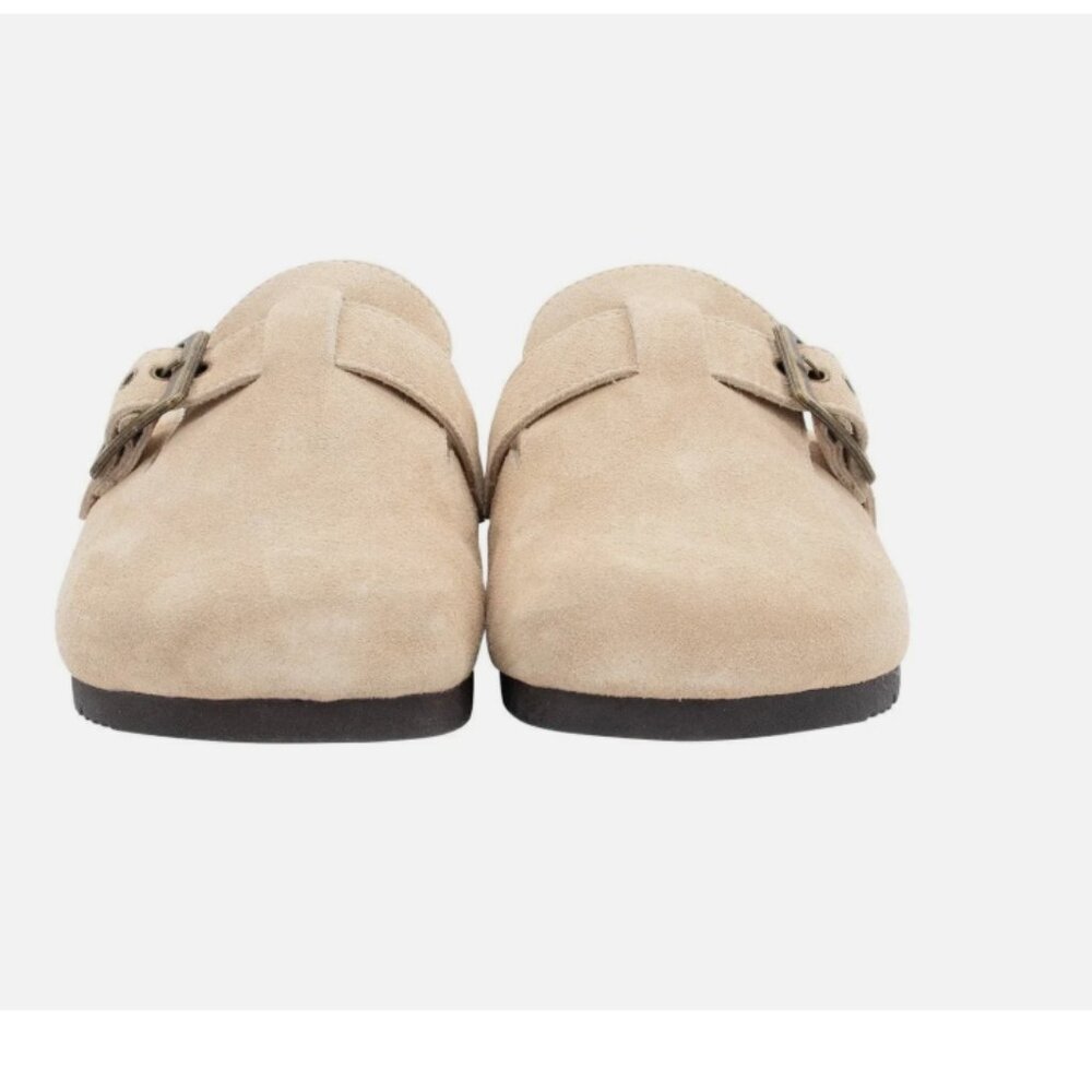 NEW Staheekum Women's Clogs Shoes Buckle Water Repellent Slip On Tan - Picture 5 of 6